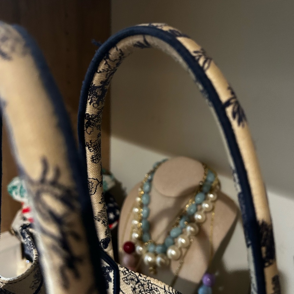 Christian Dior Medium Blue and White Toile Book Tote Bag - Picture 3 of 15